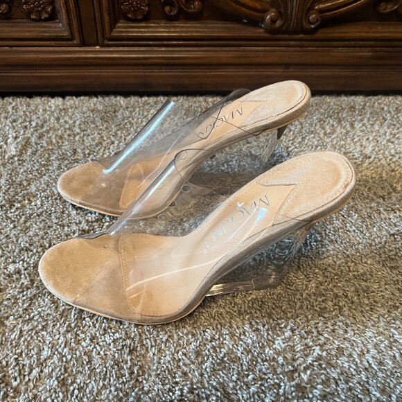 Clear Wedge Sandals Size 11 - Picture 2 of 11